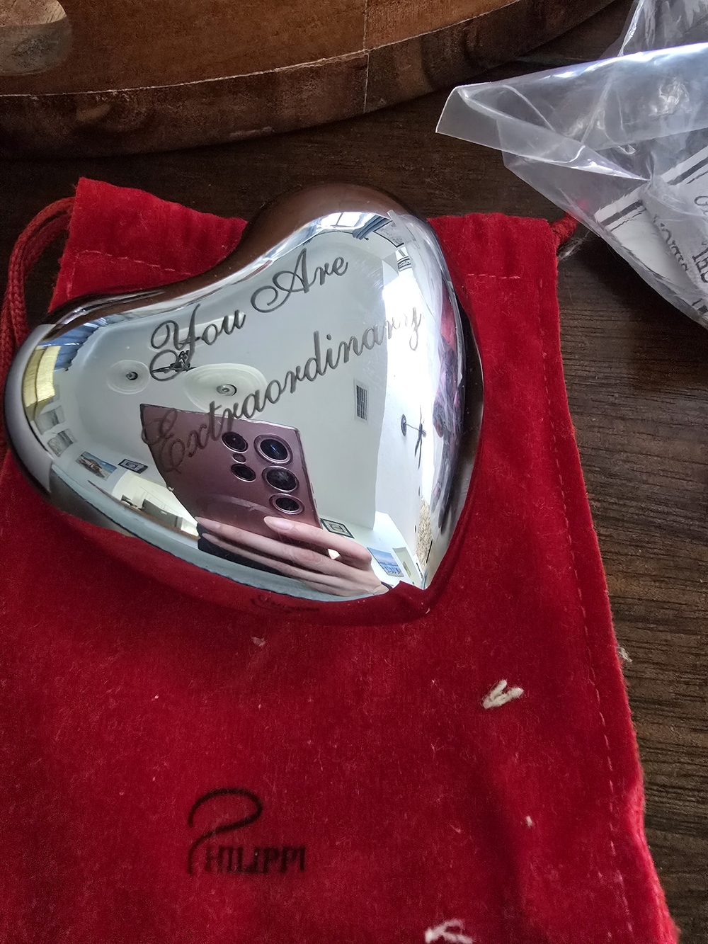 Silver Heart Paperweight - 'You Are Extraordinary'